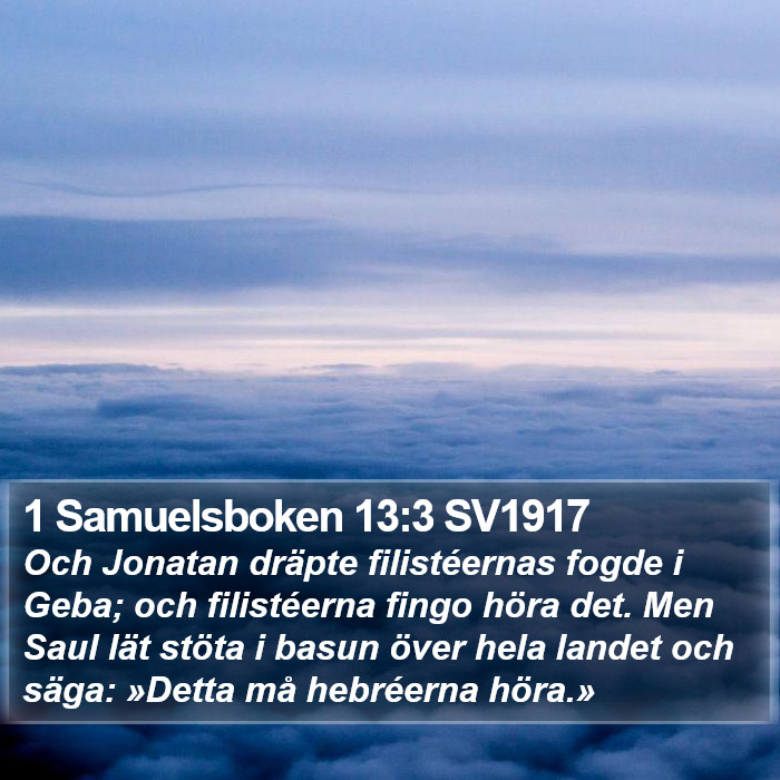 1 Samuelsboken 13:3 SV1917 Bible Study