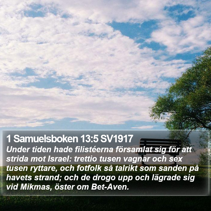 1 Samuelsboken 13:5 SV1917 Bible Study