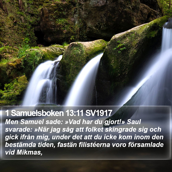 1 Samuelsboken 13:11 SV1917 Bible Study