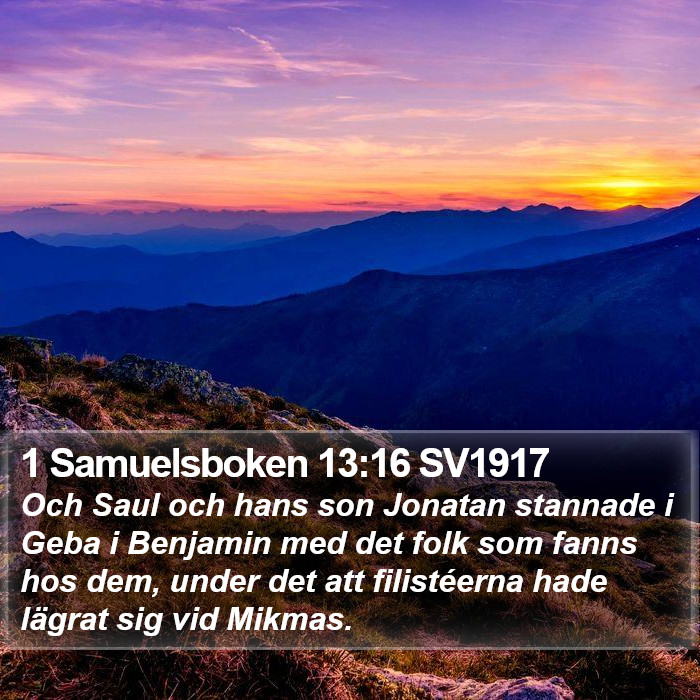 1 Samuelsboken 13:16 SV1917 Bible Study