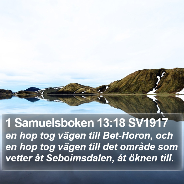 1 Samuelsboken 13:18 SV1917 Bible Study