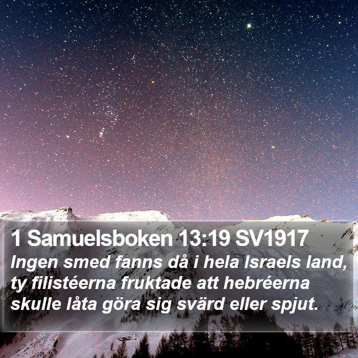 1 Samuelsboken 13:19 SV1917 Bible Study