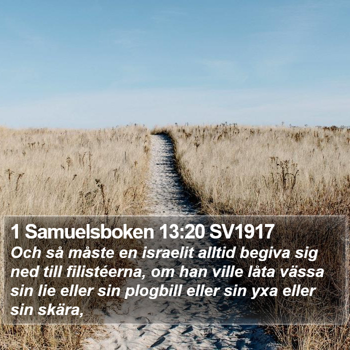 1 Samuelsboken 13:20 SV1917 Bible Study