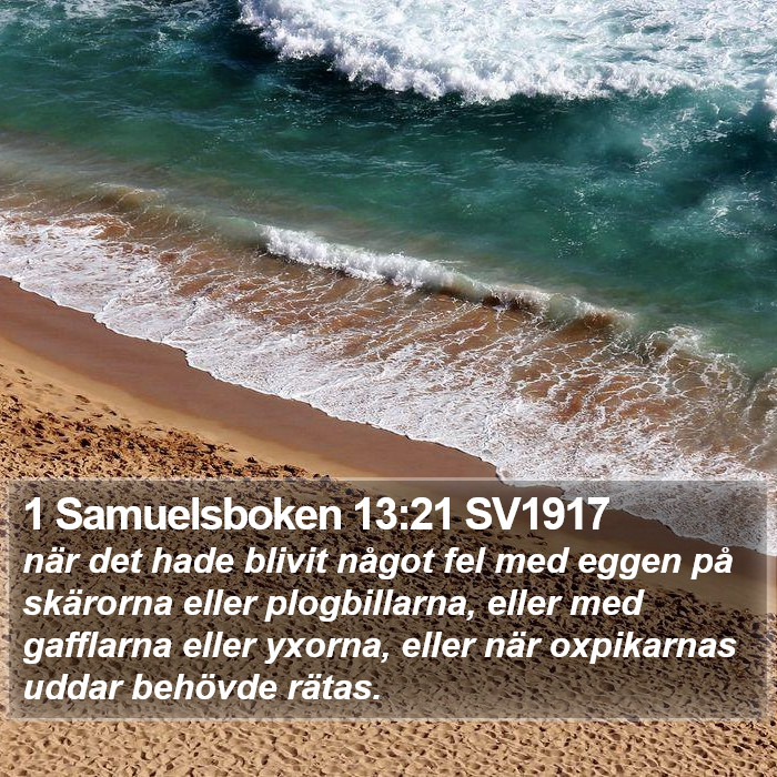 1 Samuelsboken 13:21 SV1917 Bible Study