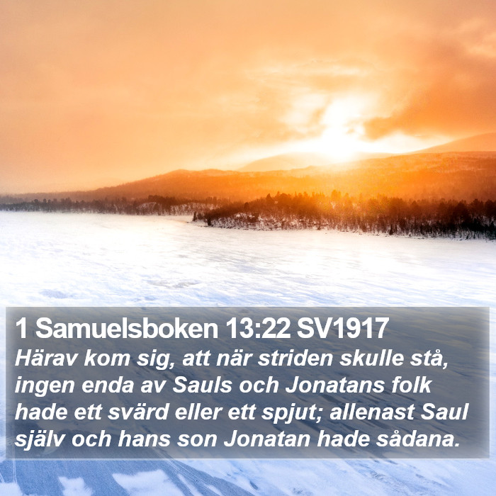 1 Samuelsboken 13:22 SV1917 Bible Study