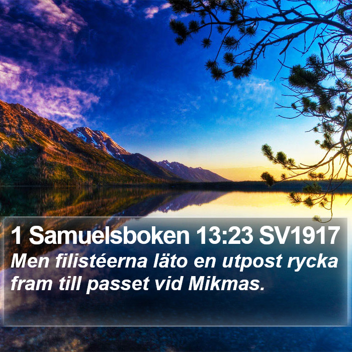 1 Samuelsboken 13:23 SV1917 Bible Study