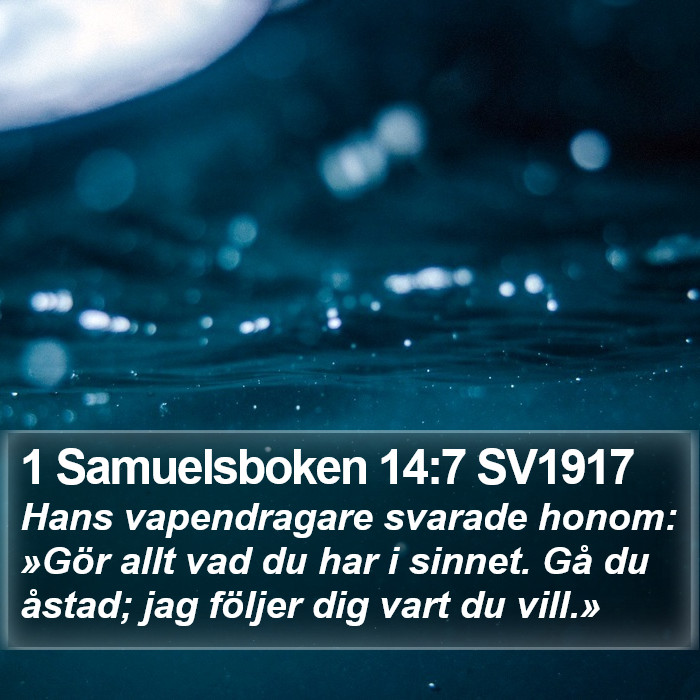 1 Samuelsboken 14:7 SV1917 Bible Study