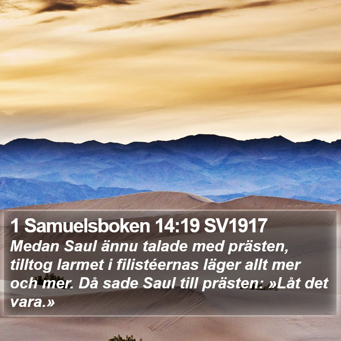 1 Samuelsboken 14:19 SV1917 Bible Study