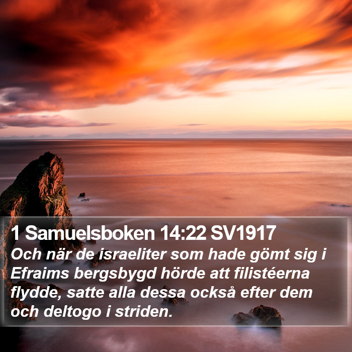 1 Samuelsboken 14:22 SV1917 Bible Study