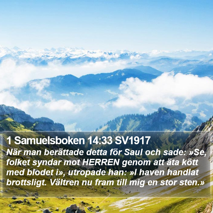 1 Samuelsboken 14:33 SV1917 Bible Study