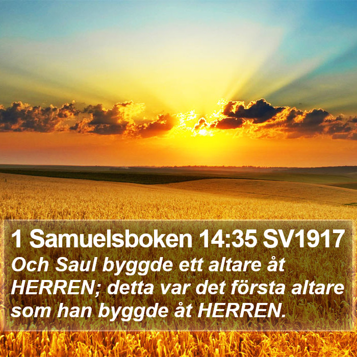 1 Samuelsboken 14:35 SV1917 Bible Study