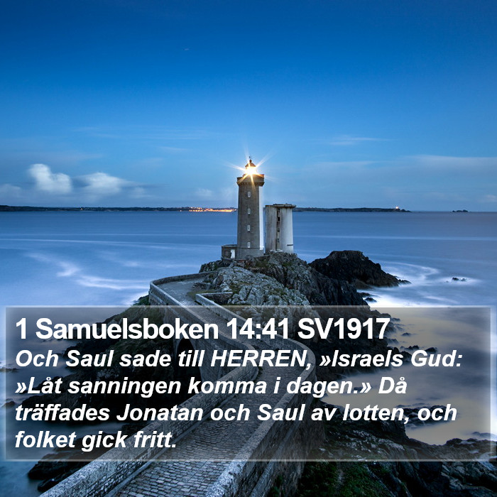 1 Samuelsboken 14:41 SV1917 Bible Study