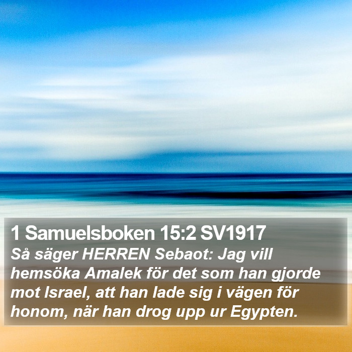 1 Samuelsboken 15:2 SV1917 Bible Study