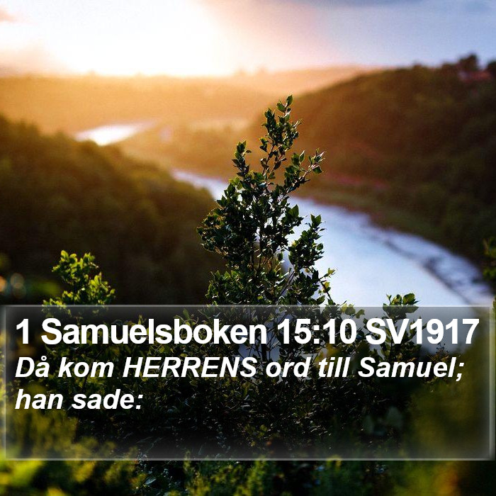 1 Samuelsboken 15:10 SV1917 Bible Study