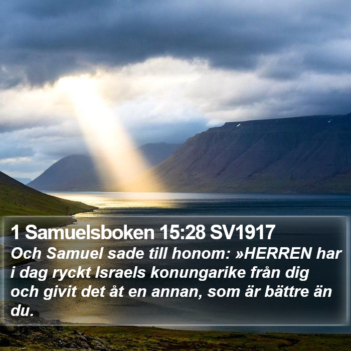 1 Samuelsboken 15:28 SV1917 Bible Study