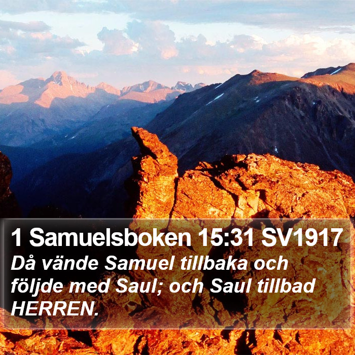 1 Samuelsboken 15:31 SV1917 Bible Study