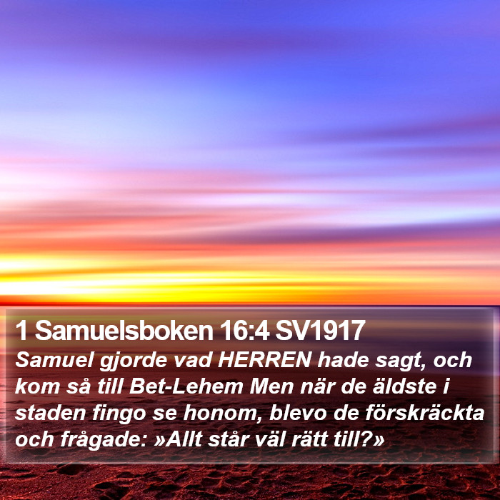 1 Samuelsboken 16:4 SV1917 Bible Study