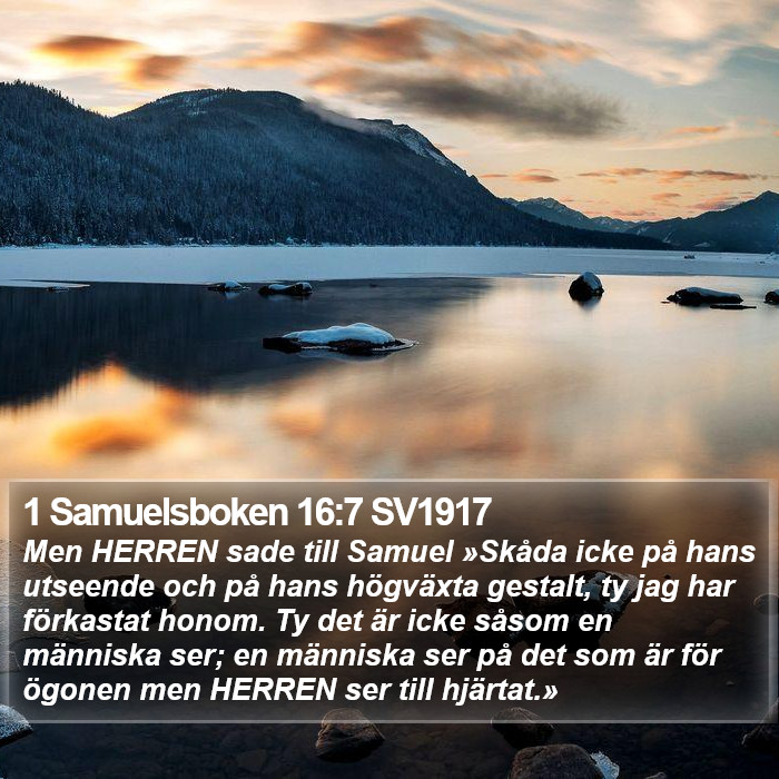 1 Samuelsboken 16:7 SV1917 Bible Study