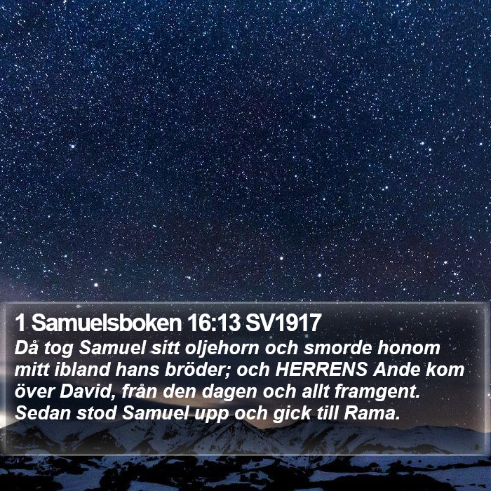 1 Samuelsboken 16:13 SV1917 Bible Study