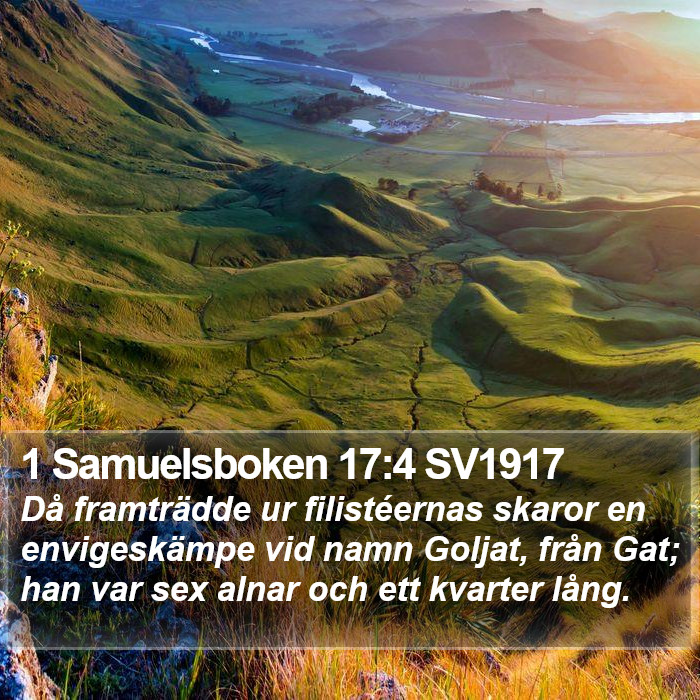 1 Samuelsboken 17:4 SV1917 Bible Study