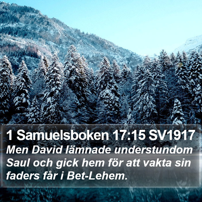 1 Samuelsboken 17:15 SV1917 Bible Study