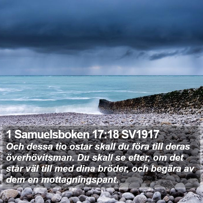 1 Samuelsboken 17:18 SV1917 Bible Study