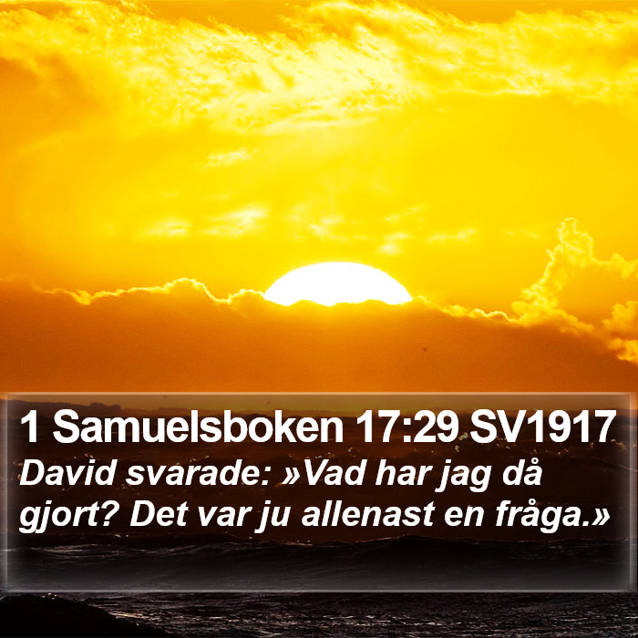 1 Samuelsboken 17:29 SV1917 Bible Study
