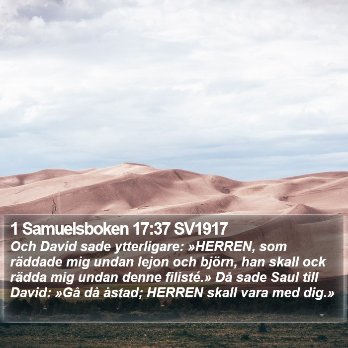 1 Samuelsboken 17:37 SV1917 Bible Study