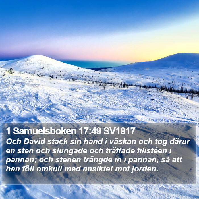 1 Samuelsboken 17:49 SV1917 Bible Study
