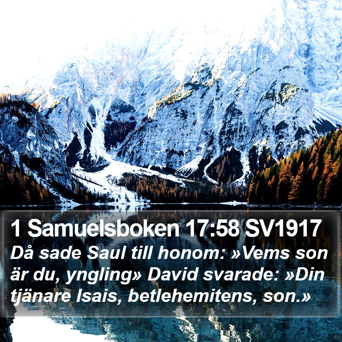 1 Samuelsboken 17:58 SV1917 Bible Study