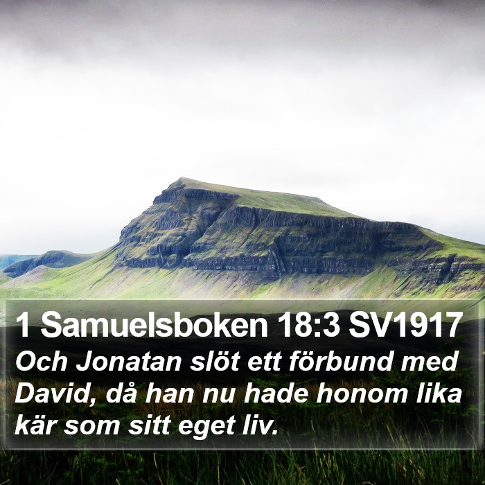 1 Samuelsboken 18:3 SV1917 Bible Study