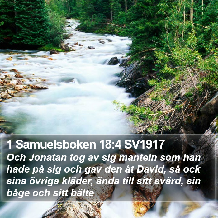 1 Samuelsboken 18:4 SV1917 Bible Study