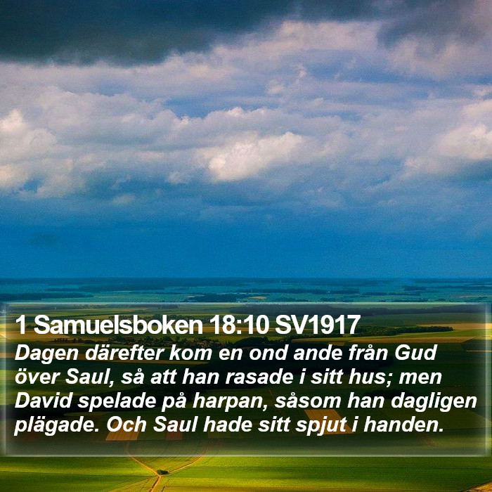 1 Samuelsboken 18:10 SV1917 Bible Study