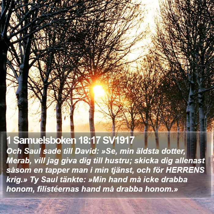 1 Samuelsboken 18:17 SV1917 Bible Study