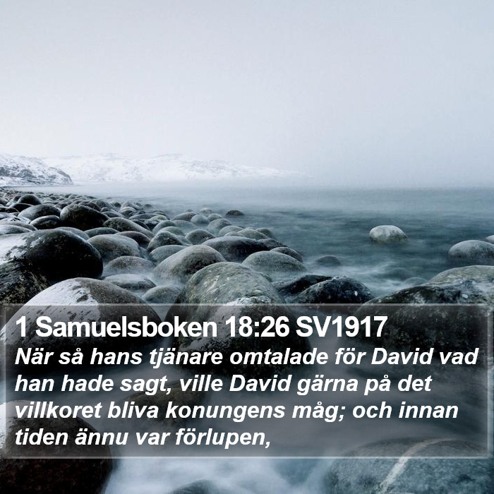 1 Samuelsboken 18:26 SV1917 Bible Study