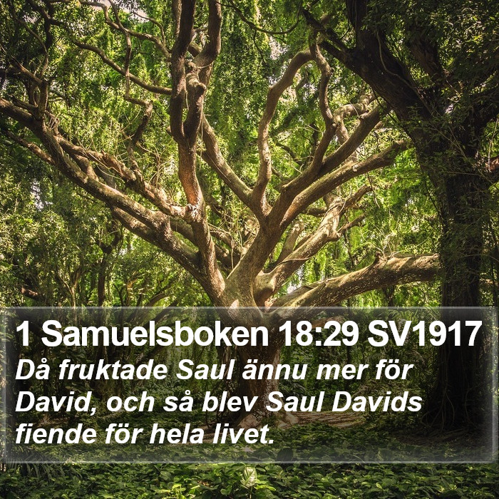 1 Samuelsboken 18:29 SV1917 Bible Study