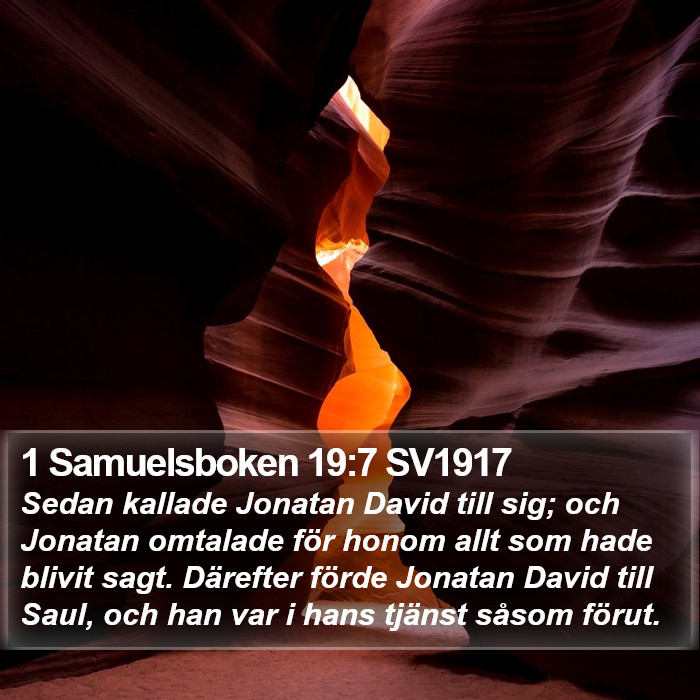 1 Samuelsboken 19:7 SV1917 Bible Study