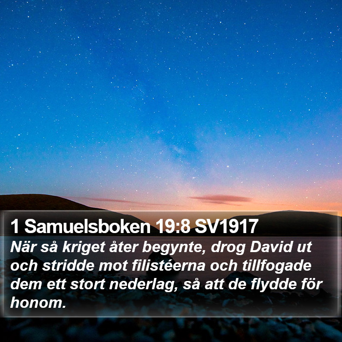 1 Samuelsboken 19:8 SV1917 Bible Study