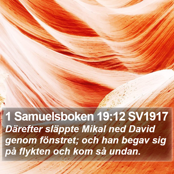 1 Samuelsboken 19:12 SV1917 Bible Study