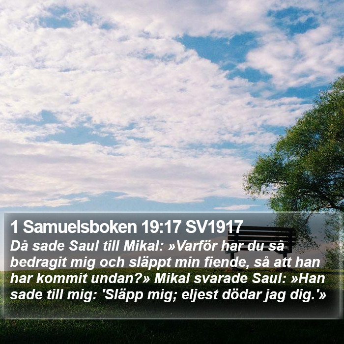 1 Samuelsboken 19:17 SV1917 Bible Study