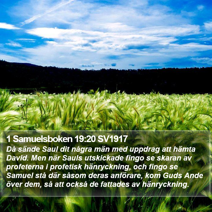 1 Samuelsboken 19:20 SV1917 Bible Study
