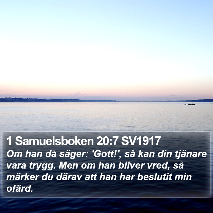 1 Samuelsboken 20:7 SV1917 Bible Study