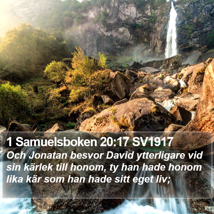 1 Samuelsboken 20:17 SV1917 Bible Study