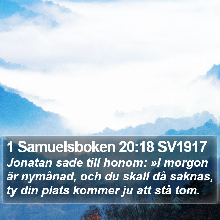 1 Samuelsboken 20:18 SV1917 Bible Study