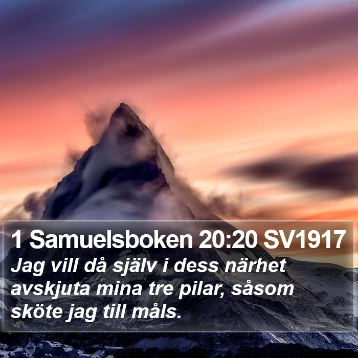 1 Samuelsboken 20:20 SV1917 Bible Study