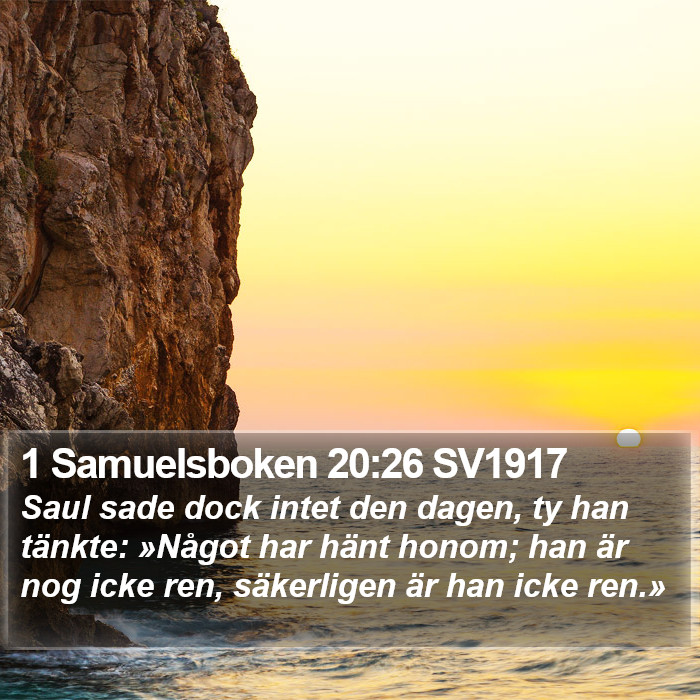 1 Samuelsboken 20:26 SV1917 Bible Study