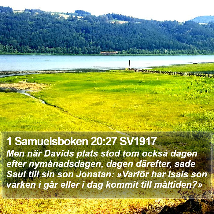 1 Samuelsboken 20:27 SV1917 Bible Study