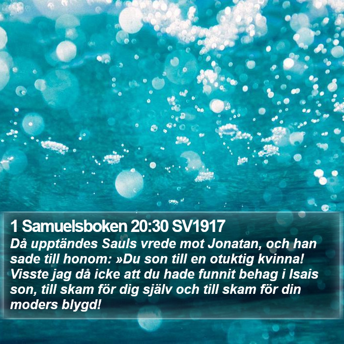 1 Samuelsboken 20:30 SV1917 Bible Study