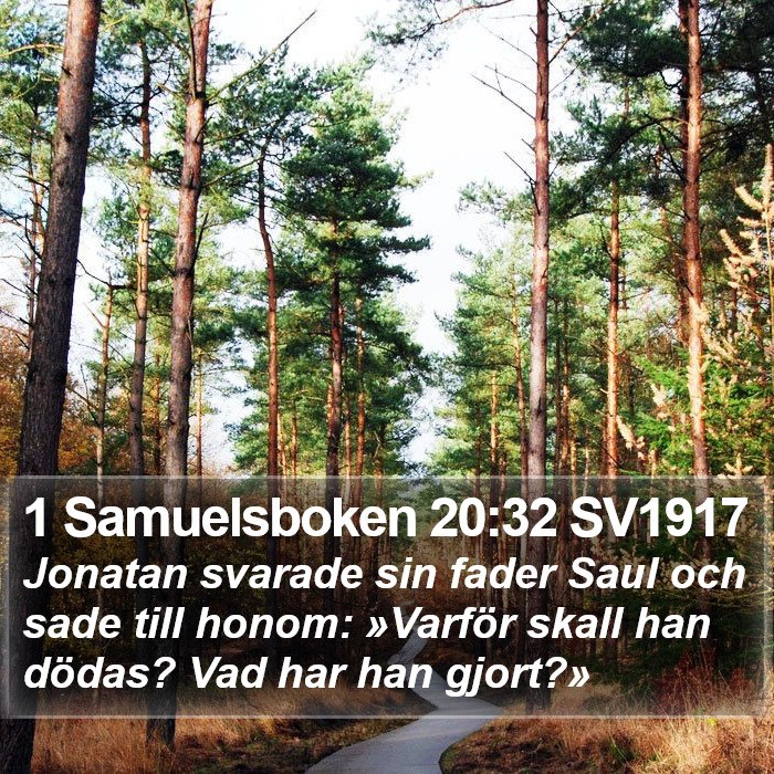 1 Samuelsboken 20:32 SV1917 Bible Study