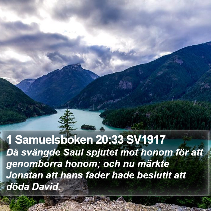 1 Samuelsboken 20:33 SV1917 Bible Study